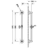 Glijstang Tres Clasic 60 cm Verouderd Messing