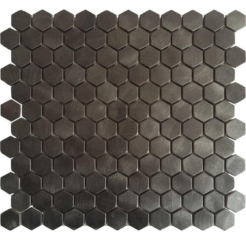 Mozaiek Tegels Dune Reflections Hexagon 29x30.5 cm Gunmetal (Prijs per Matje) 