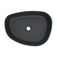 Waskom Arcqua Rocker Cast Marble 50x37 cm Organisch Mat Antraciet