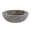 Aquasplash Waskom AQS Stone Rond 35x35x12 cm Gepolijst Natuursteen Grijs Marmer