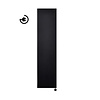 Radiator Sanicare Denso 180 x 40 cm. Mat Zwart Met Thermostaat Chroom Linksonder