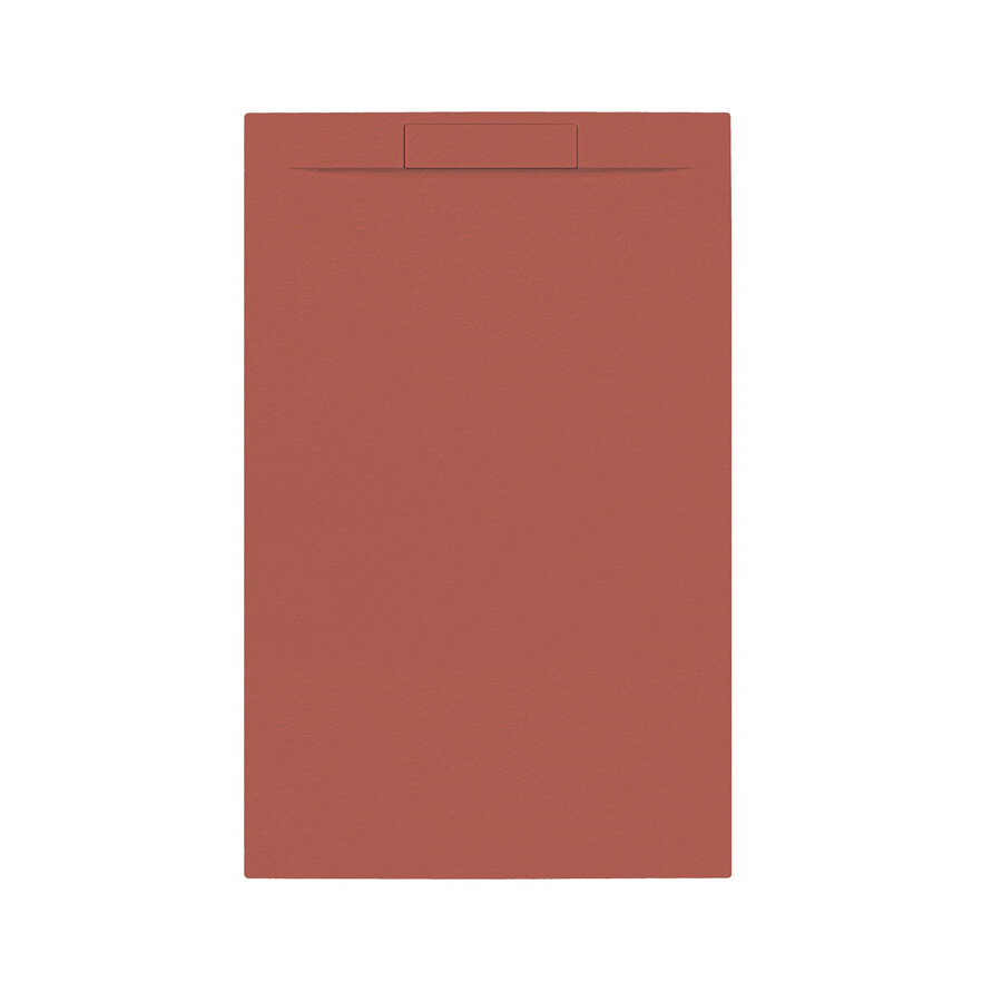 Douchebak + Sifon Allibert Rectangle 140x90 cm Mat Rood Terracotta