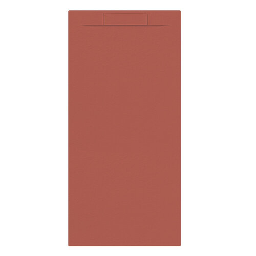 Douchebak + Sifon Allibert Rectangle 180x80 cm Mat Rood Terracotta 