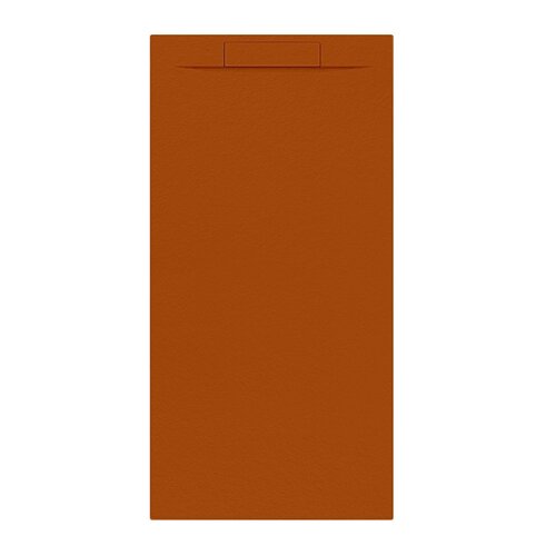 Douchebak + Sifon Allibert Rectangle 160x80 cm Satijn Koper Oranje 