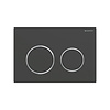 Geberit Drukplaat Geberit Omega 20 voor 2-toets Spoeling Glansverchroomde Ringen Mat Zwart
