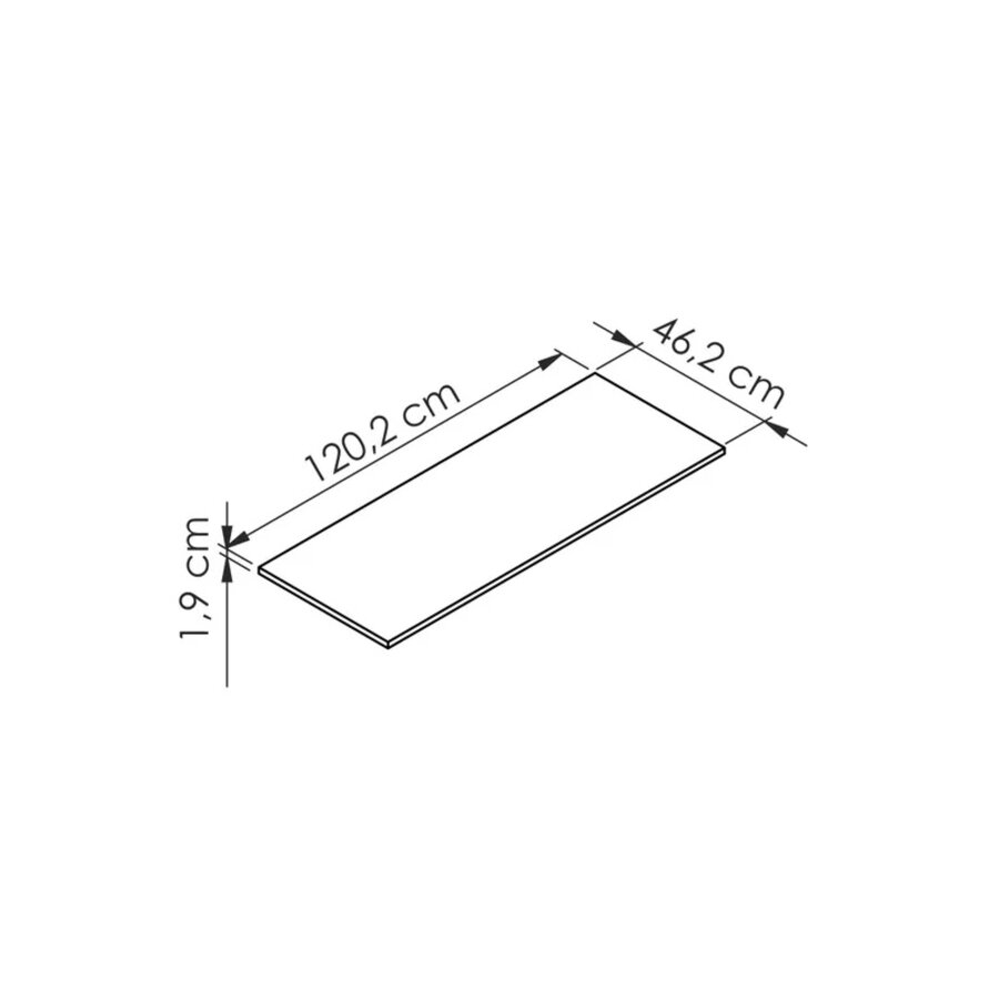 Wastafelblad Allibert Border Mat zwart 120 cm