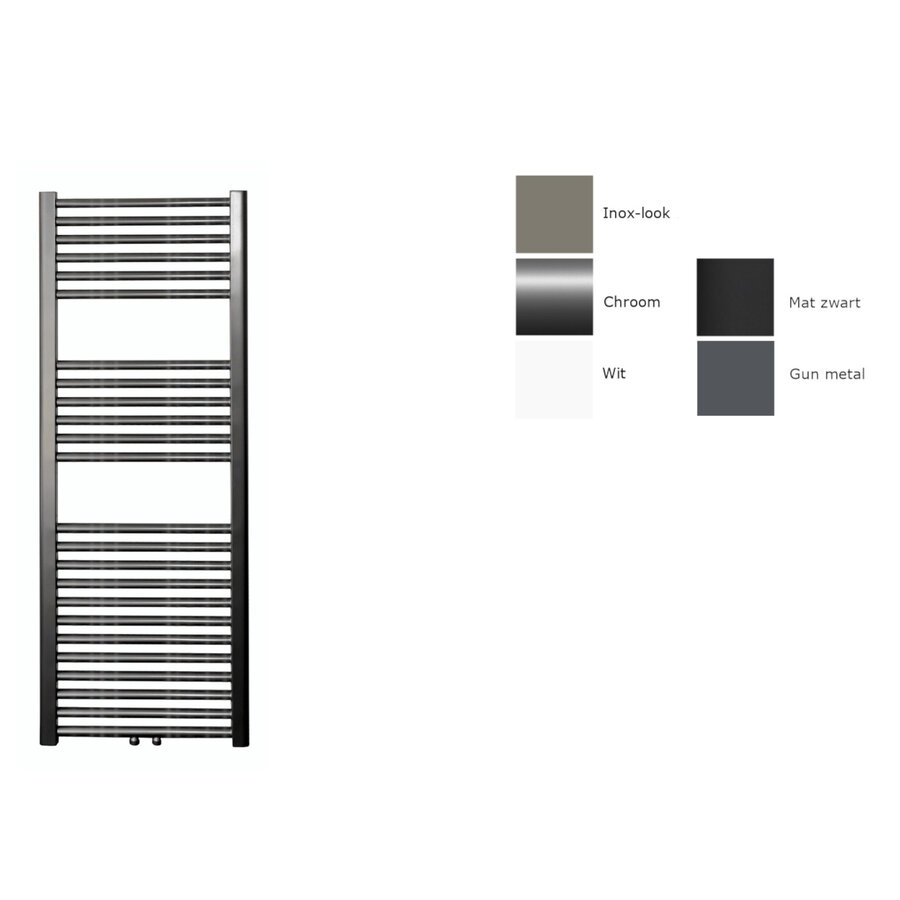 Sanicare design radiator midden aansluiting recht 120 x 45 cm. Gunmetal