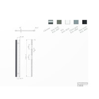 Radiator Sanicare Snode Met Wifi 111,8 x 60 cm Mat Zwart Met Thermostaat Chroom