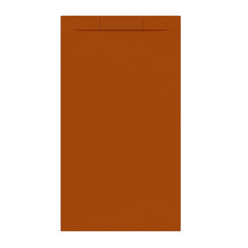 Douchebak + Sifon Allibert Rectangle 160x90 cm Satijn Koper Oranje 
