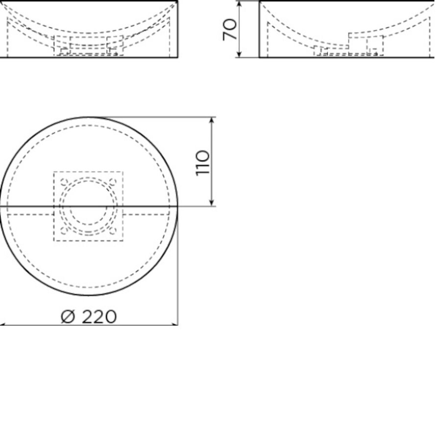 Clou Vale Rond Fontein Zonder Kranenbank Met Geïntegreerde Afvoer Mat Italiaans Zand Keramiek 22 cm