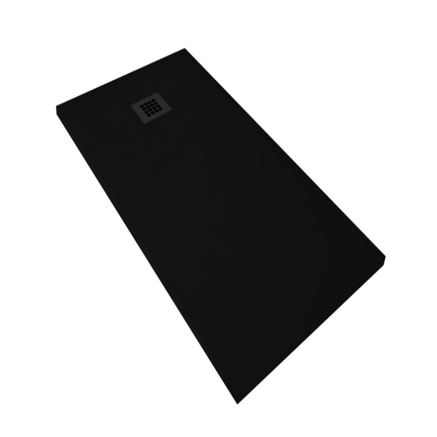 Douchebak Boss & Wessing Renovi 160x90x3 cm Composietsteen Mat Zwart