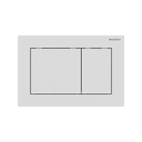 Drukplaat Geberit Omega 30 voor 2-toets Spoeling met Witte Designstroken Mat Wit