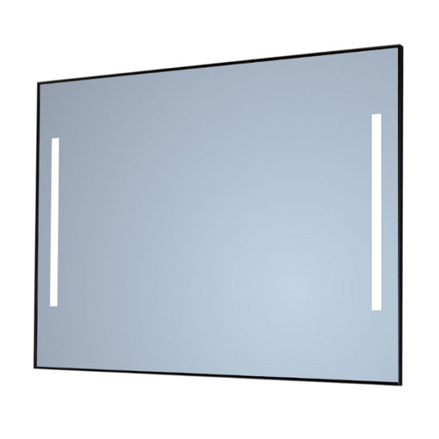 Spiegel Sanicare Q-Mirrors 70x70 cm Vierkant Met Links & Rechts LED Cold White, Omlijsting Aluminium incl. ophangmateriaal Met Afstandsbediening