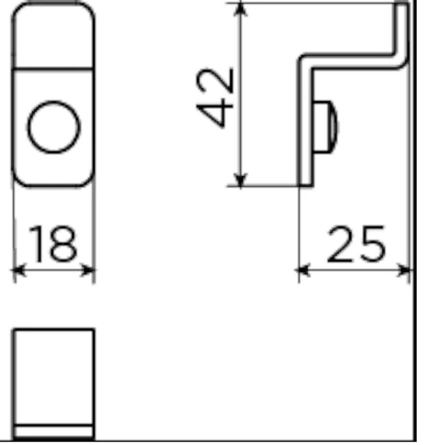 Handdoekhaak Clou Fold 3,7 x 1,8 cm Chroom