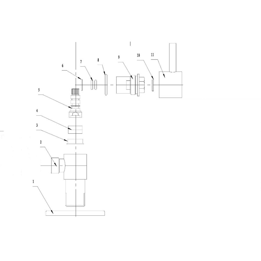 Minimal Hoekstopkraan+Rozet 1/2x1/2