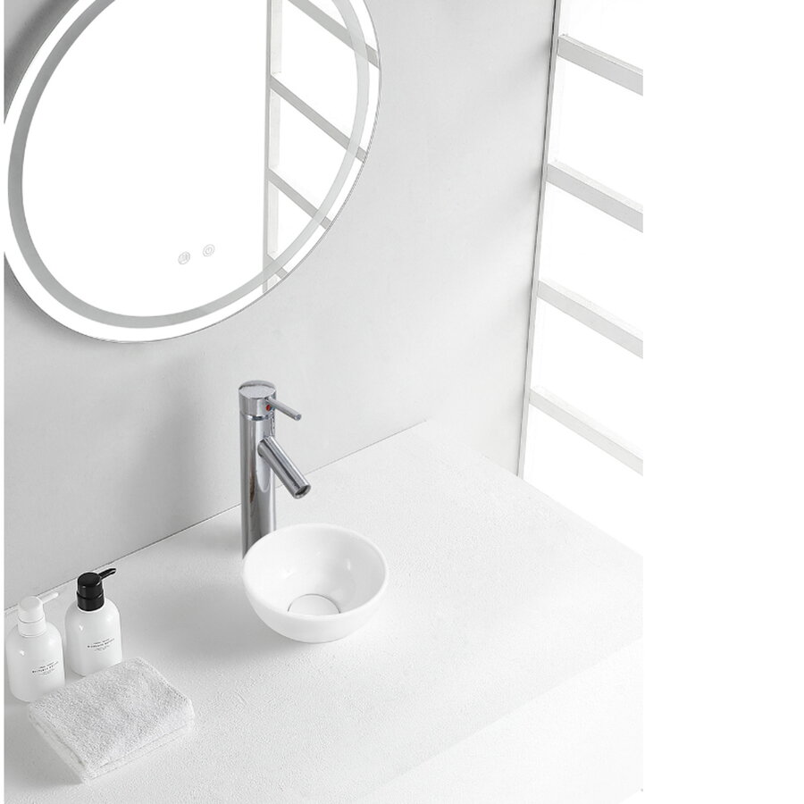 Opzetwaskom Wiesbaden Consilio Wastafel 20x20x9 cm Wit