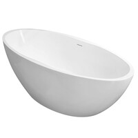 Vrijstaand Ligbad Wiesbaden Oval Acryl 170x78 cm Mat Wit