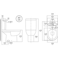 Duoblok VM Cobra Compleet Staand Toilet (AO) Met Softclose Zitting en Spoelbak