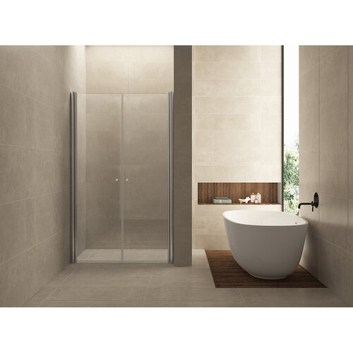 Wiesbaden dubbele pendeldeur in nis 800x2000 6mm NANO glas 