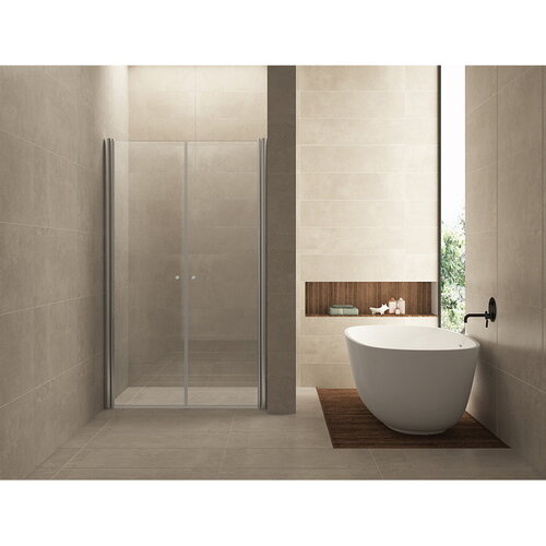 Wiesbaden dubbele pendeldeur in nis 1200x2000 6mm NANO glas 