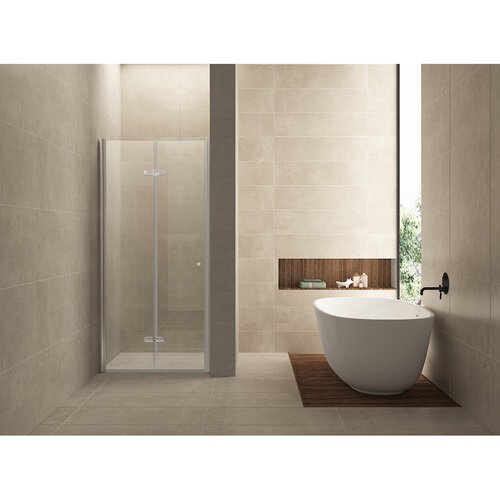 Wiesbaden vouwbare nisdeur 800x2020 links 8mm NANO glas 