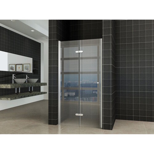 Wiesbaden vouwbare nisdeur 900x2020 links 8mm NANO glas 