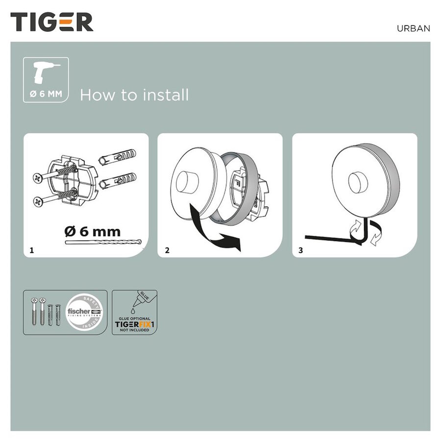 Reserverolhouder Tiger Urban Mat Wit