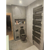 Wandpaneel Isodeco Carrara Venus 120x260 cm SPC Marmerlook Antraciet (Prijs per Plaat)