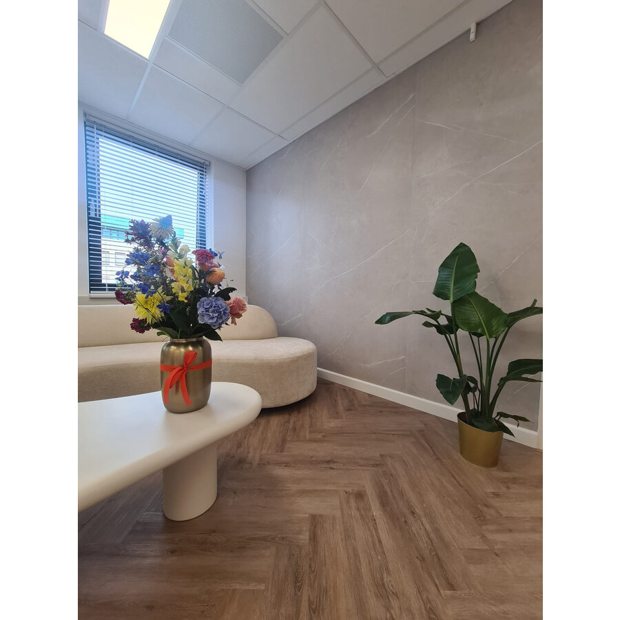 Wandpaneel Isodeco Carrara Mercury 120x260 cm SPC Mat Grijs (Prijs per Plaat)