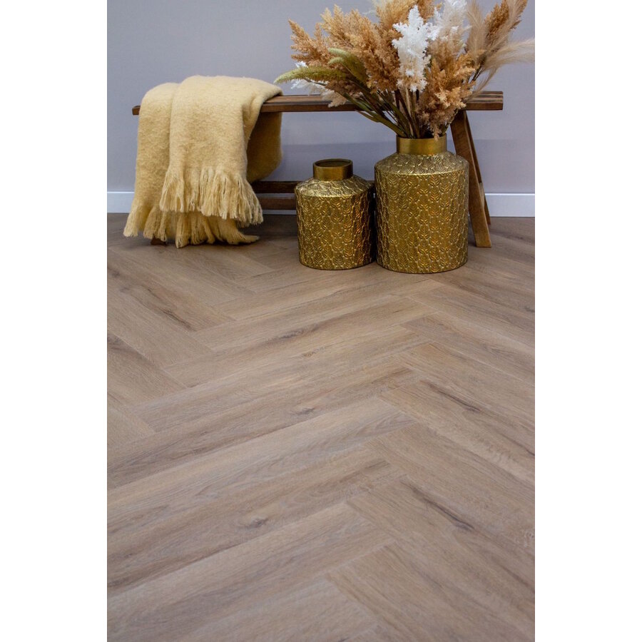 Plak PVC EKO Herringbone collection 15,8 x 76 x 0,25 cm Visgraat Seine (Doosinhoud: 2,88 m2)