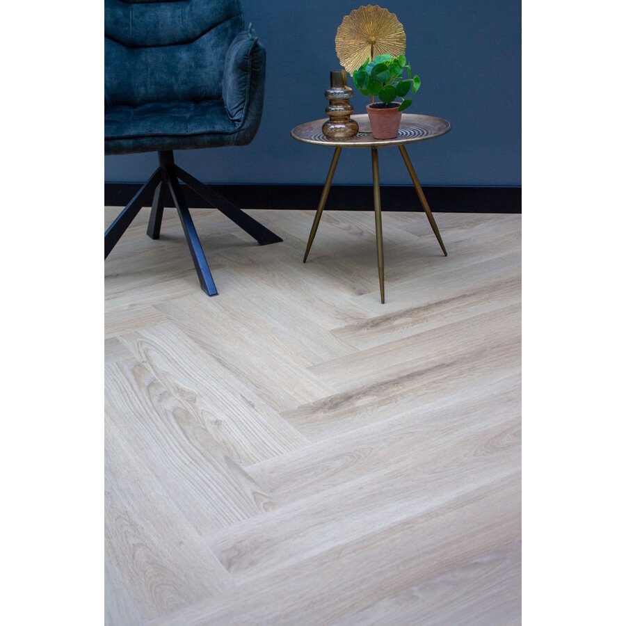 Plak PVC EKO Herringbone collection 15,8 x 76 x 0,25 cm Visgraat Donau (Doosinhoud: 2,88 m2)