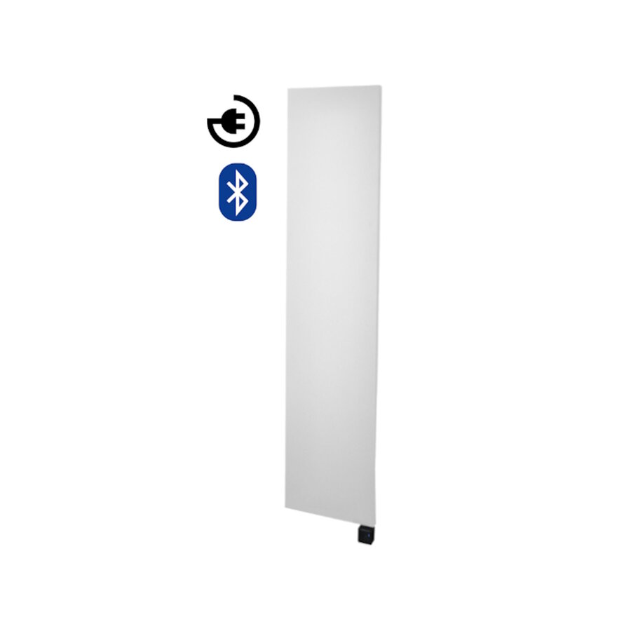 Radiator Elektrisch Met Bluetooth Sanicare Denso 180 x 40 cm Mat Wit Thermostaat Chroom