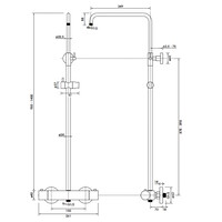 Regendouche Brauer Chrome Showerpipe Met Thermostaat 20cm 3 Standen Messing Chroom