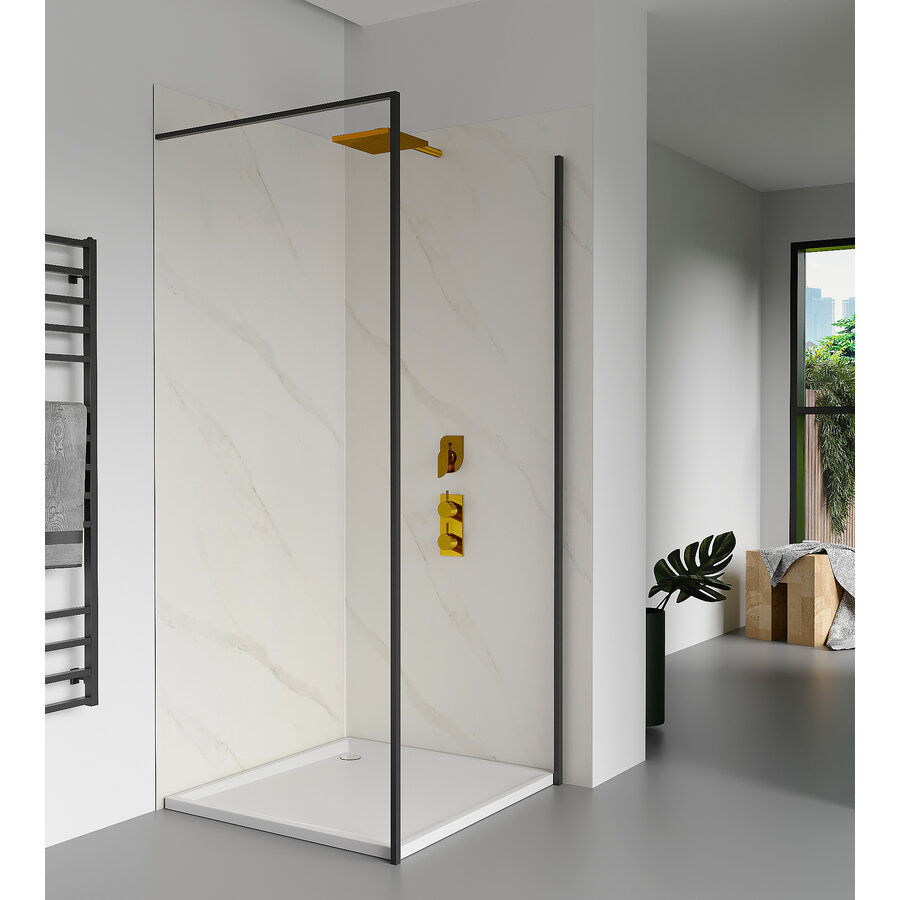 Wandpaneel Isodeco Calacatta Statuario 122x260 cm Waterbestendig Hoogglans Wit (Prijs per Plaat)