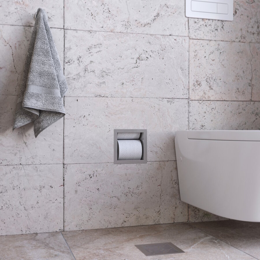 Reserve Toiletrolhouder Inbouw AQS RVS Torelaat