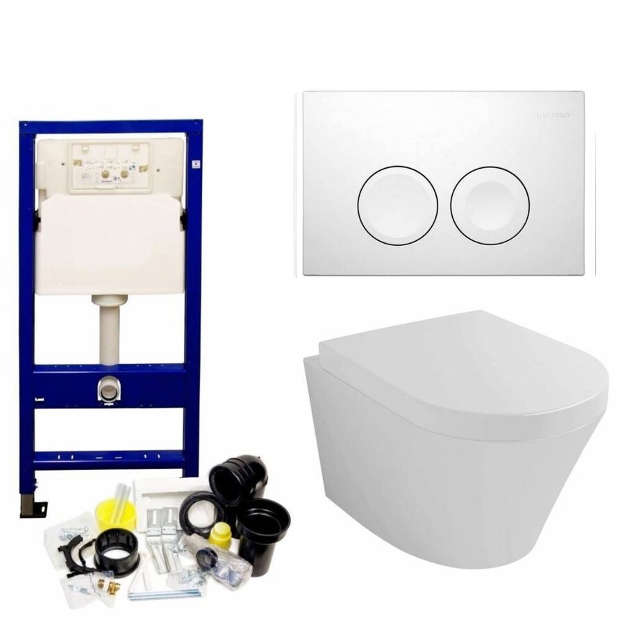 UP100 Toiletset 02 Vesta Met Delta Drukplaat