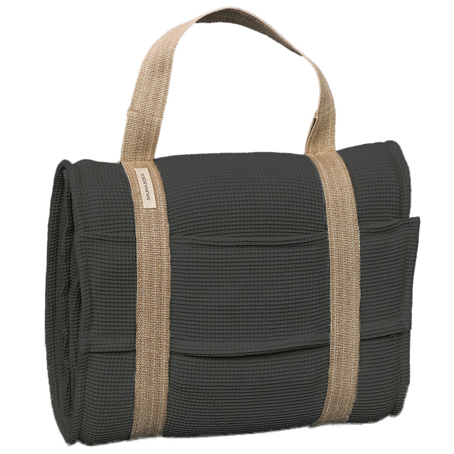 Saunasofa Calm Mat en Kussen Met Draagriem Antraciet