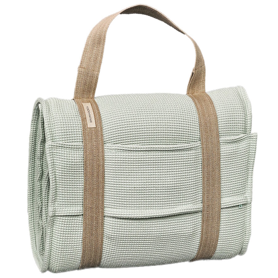 Saunasofa Calm Mat en Kussen Met Draagriem Groen