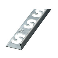 Tegelprofiel Faktum Recht RVS Geborsteld 10 mm - 250 cm