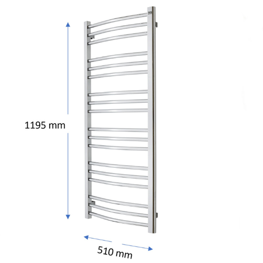 Designradiator TVS Nemo Chroom 119.5 x 51 cm