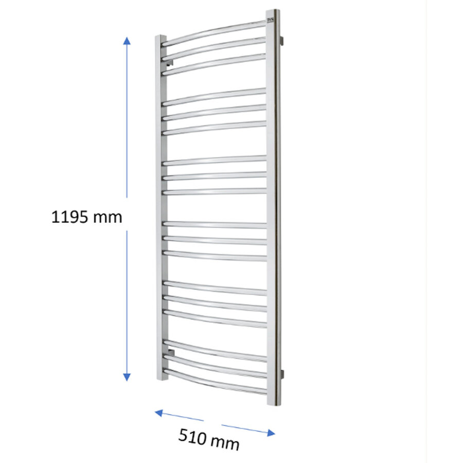 Designradiator TVS Nemo Zwart 119.5 x 51 cm