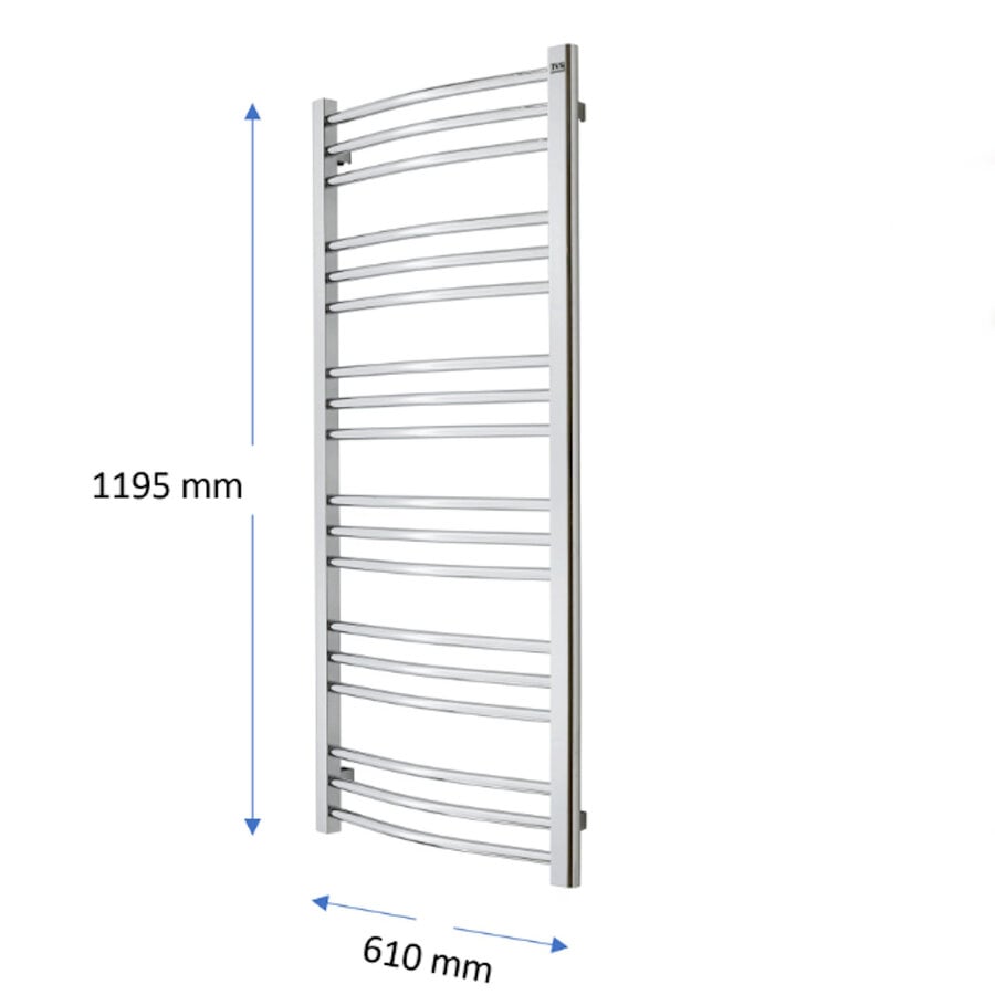 Designradiator TVS Nemo Zwart 119.5 x 61 cm