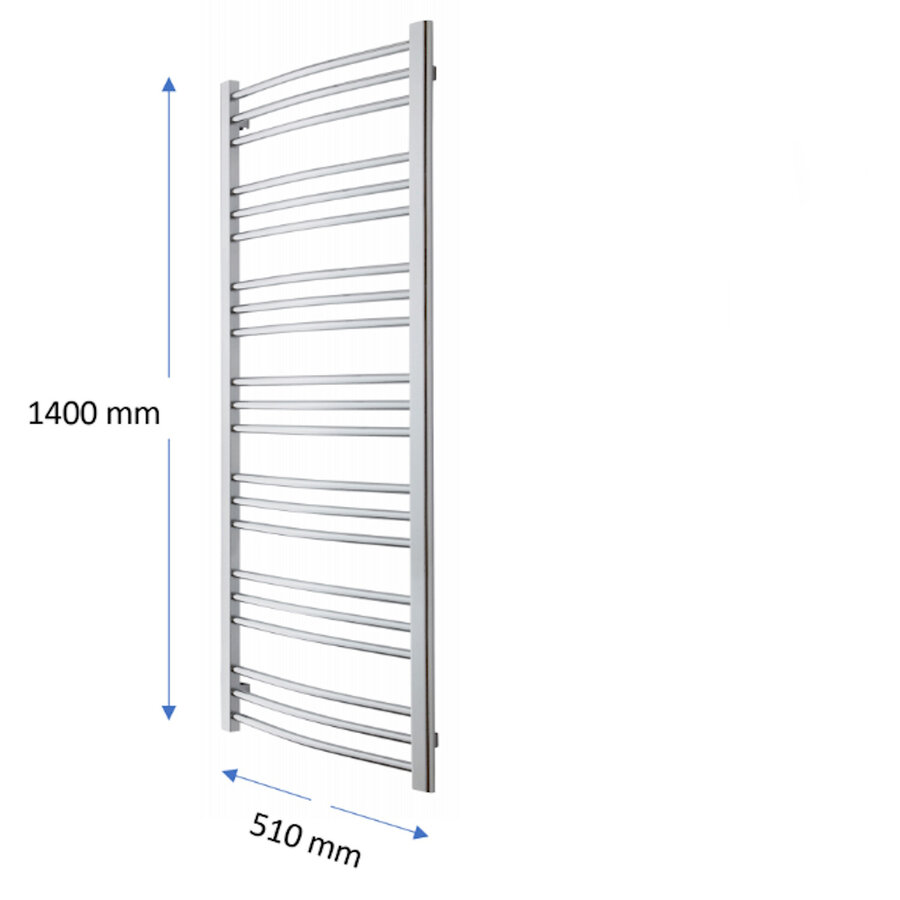 Designradiator TVS Nemo Zwart 140 x 51 cm