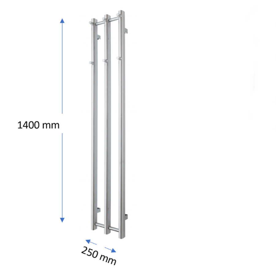 Designradiator TVS Vino 3 Wit 140 x 25 cm