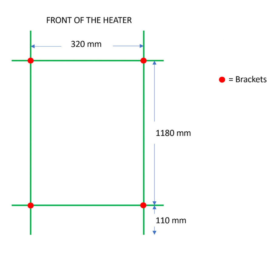 Designradiator TVS Vino 4 Wit 140 x 35 cm