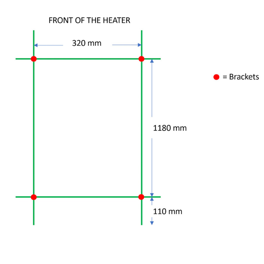 Designradiator TVS Vino 4 Zwart 140 x 35 cm