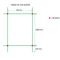 Designradiator TVS Kiro 2 Wit 140 x 13.5 cm