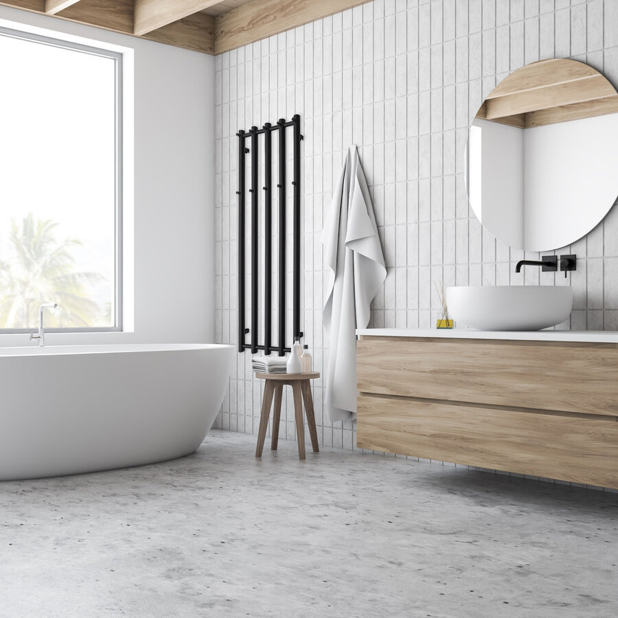 Designradiator TVS Kiro 5 Zwart 140 x 51.5 cm