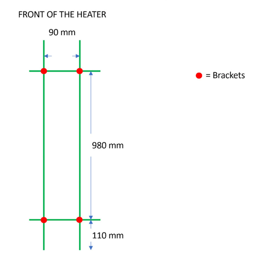 Designradiator TVS Giso RVS 120x67 cm