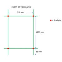 Designradiator TVS Kosmo Zwart 140x36 cm